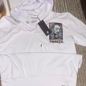 White Hoodie with Graphic Design